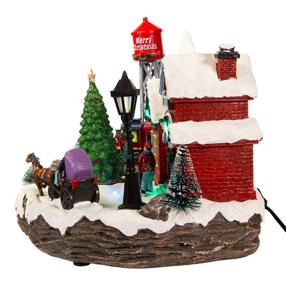 Kurt Adler 9.25-Inch Light Up Musical Christmas Village