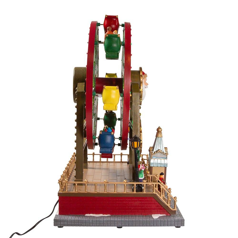 Kurt Adler 13-Inch Lighted Musical Christmas Ferris Wheel with Motion