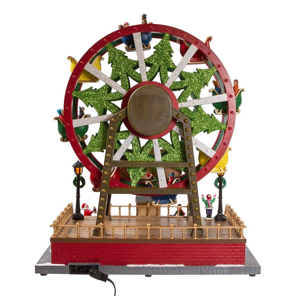 Kurt Adler 13-Inch Lighted Musical Christmas Ferris Wheel with Motion