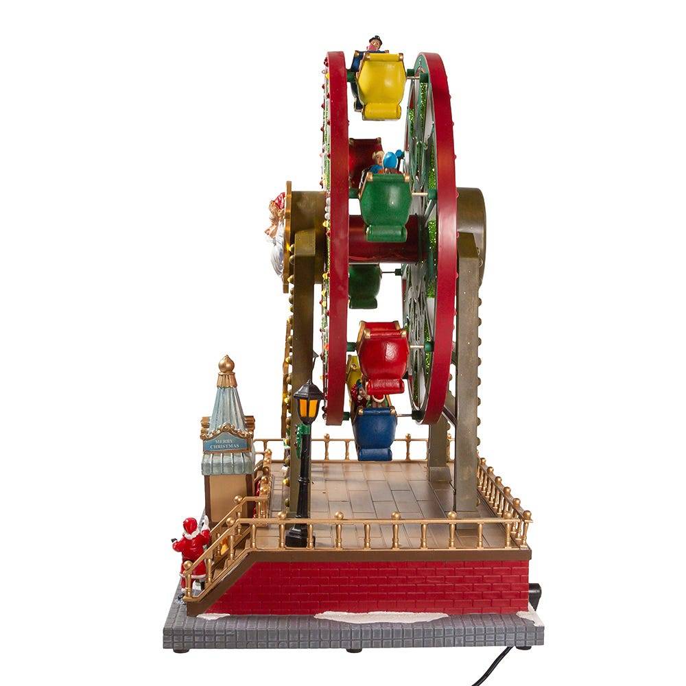 Kurt Adler 13-Inch Lighted Musical Christmas Ferris Wheel with Motion