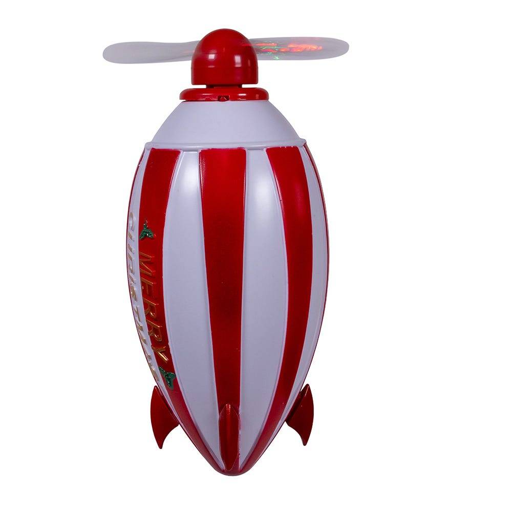 Kurt Adler 8-Inch Battery Operated Musical Santa Hot Air Balloon Table Piece With Digital Propeller