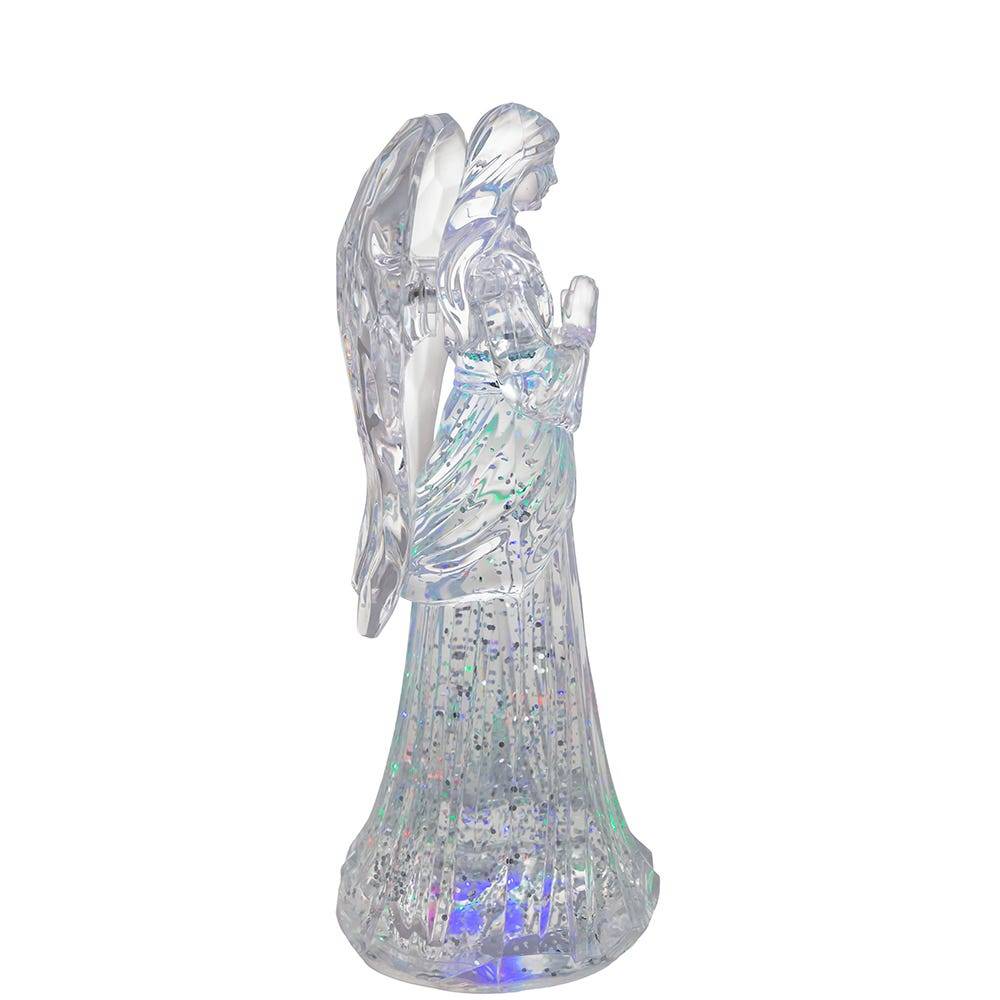 Kurt Adler 10.5-Inch Battery-Operated LED Light-Up Angel with Water Table Piece