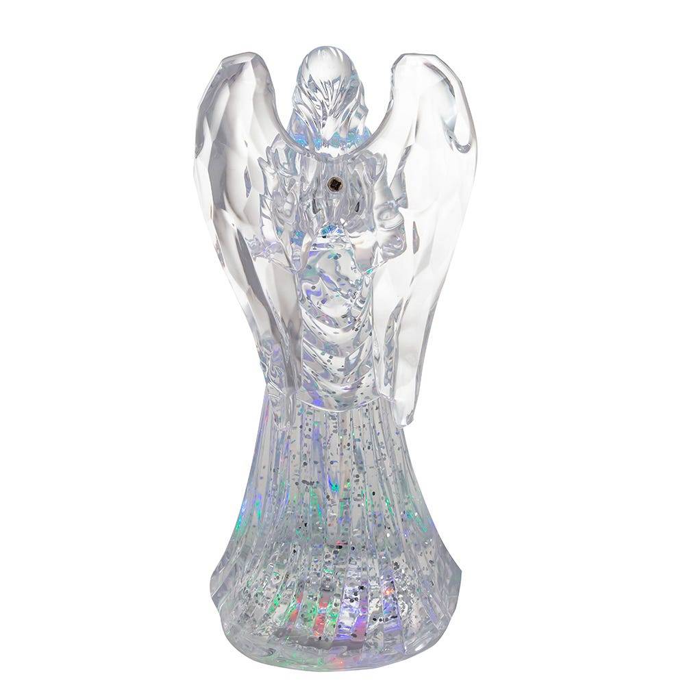 Kurt Adler 10.5-Inch Battery-Operated LED Light-Up Angel with Water Table Piece