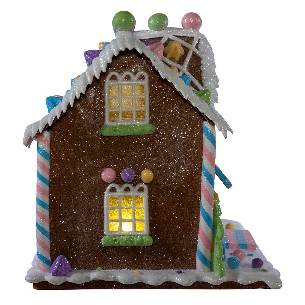 Kurt Adler 8.07-Inch Battery Operated LED Lighted Gingerbread Bubblegum Factory