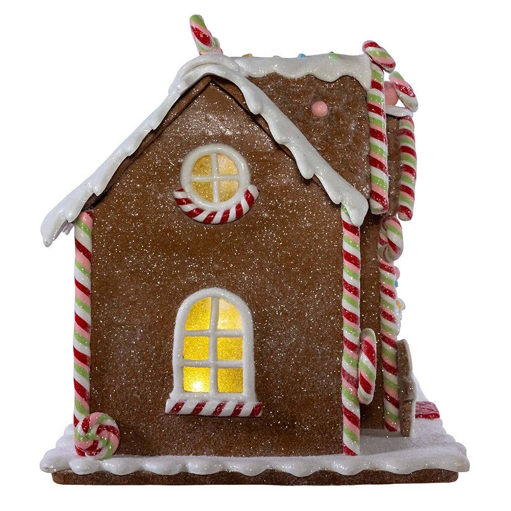 Kurt Adler 8.46-Inch Battery Operated LED Lighted Gingerbread Lollipop Shop