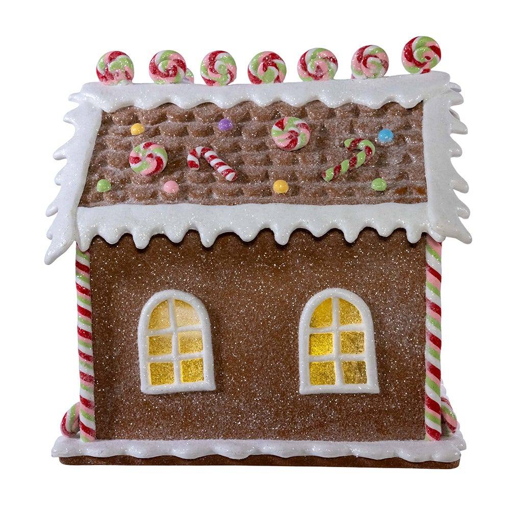 Kurt Adler 8.46-Inch Battery Operated LED Lighted Gingerbread Lollipop Shop