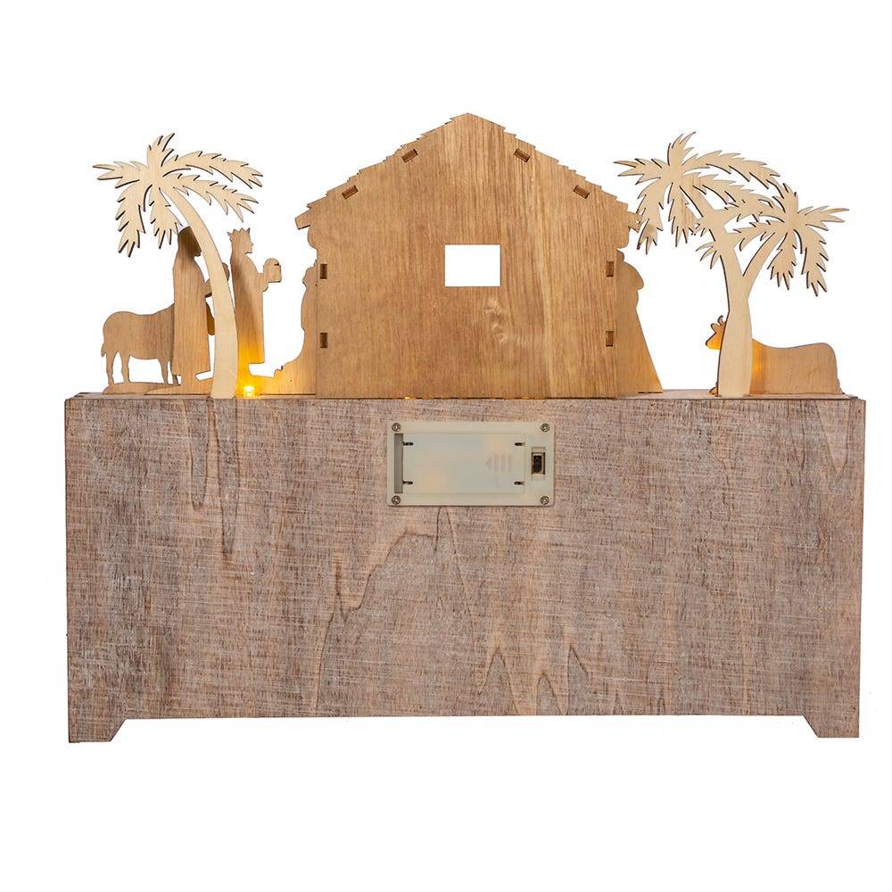 Kurt Adler 10.4-Inch Battery-Operated Light-Up LED Nativity Advent Calendar