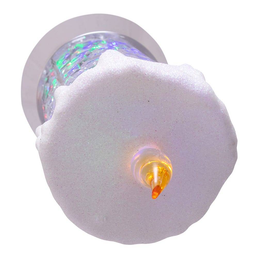 Kurt Adler 9.25-Inch Battery-Operated Color Changing Snowing Candle