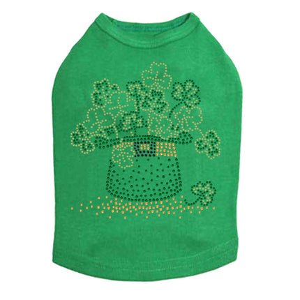 Shamrocks in Hat - Dog Tank