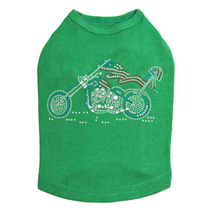 Motorcycle - Red, White, & Turquoise - Dog Tank