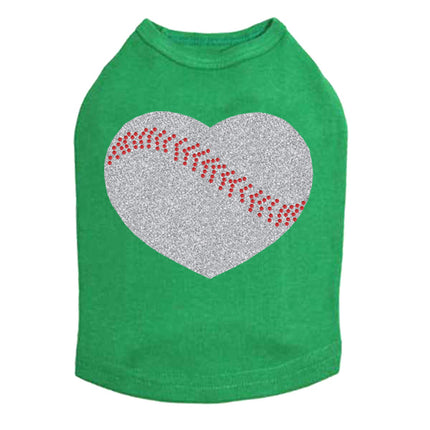 Baseball Heart - Dog Tank