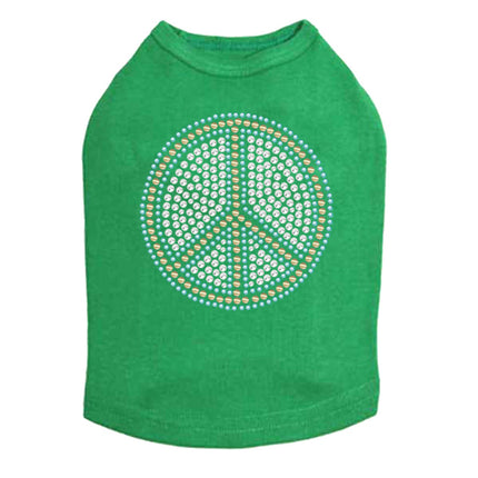 Peace Sign (Blue) - Dog Tank