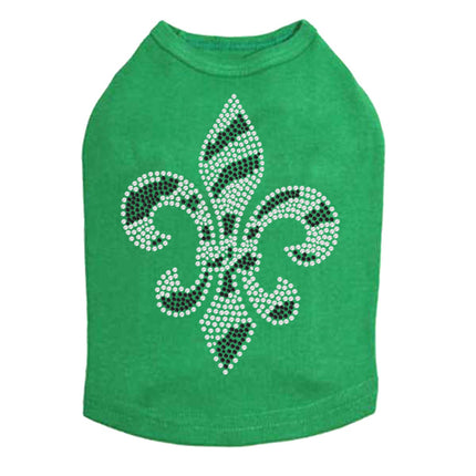 Fleur de Lis (Zebra Print) - Dog Tank