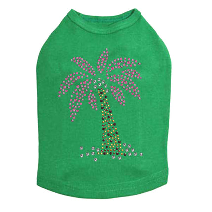 Palm Tree (Pink) Dog Tank