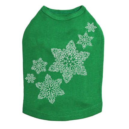 Rhinestone Snowflakes - Dog Tank