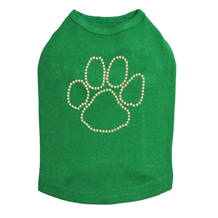 Paw (Gold Nailheads) - Dog Tank