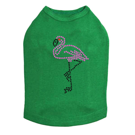 Pink Flamingo with Black Legs (Small) - Dog Tank