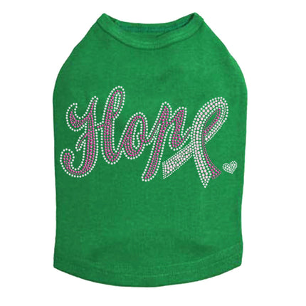 Hope with Cancer Ribbon - Dog Tank