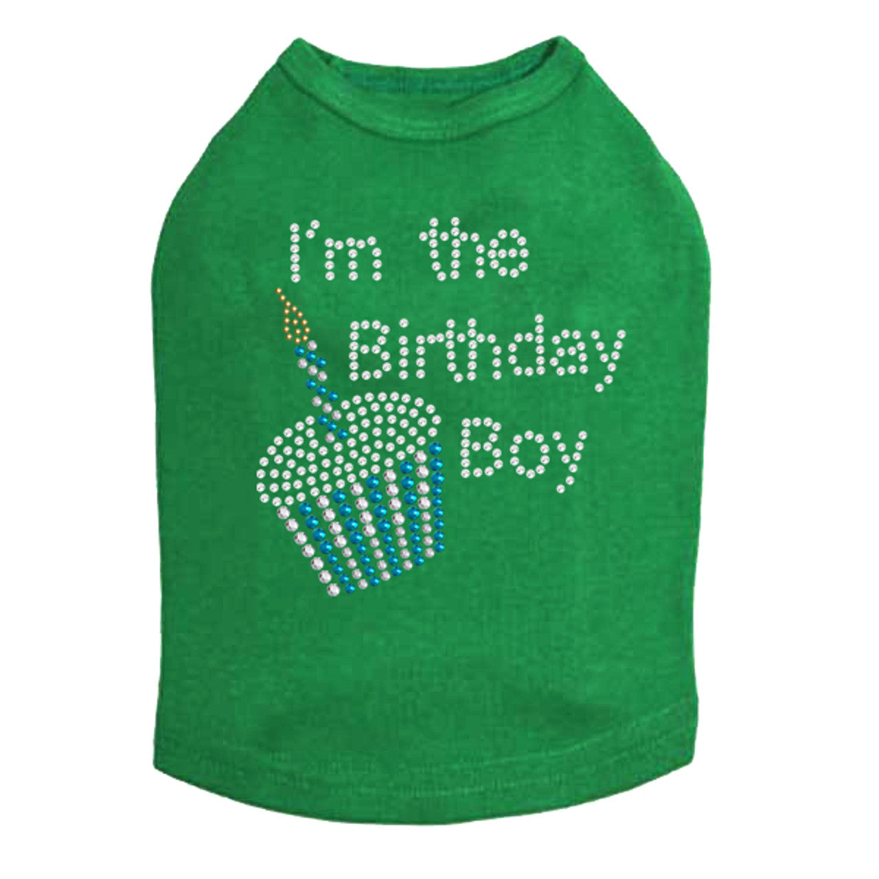 I'm the Birthday Boy - Dog Tank Kelly Green