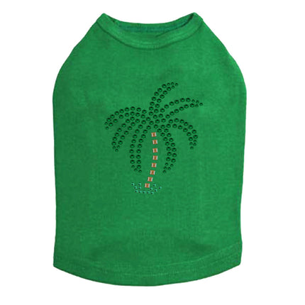 Palm Tree (Green Rhinestones - Small) - Dog Tank