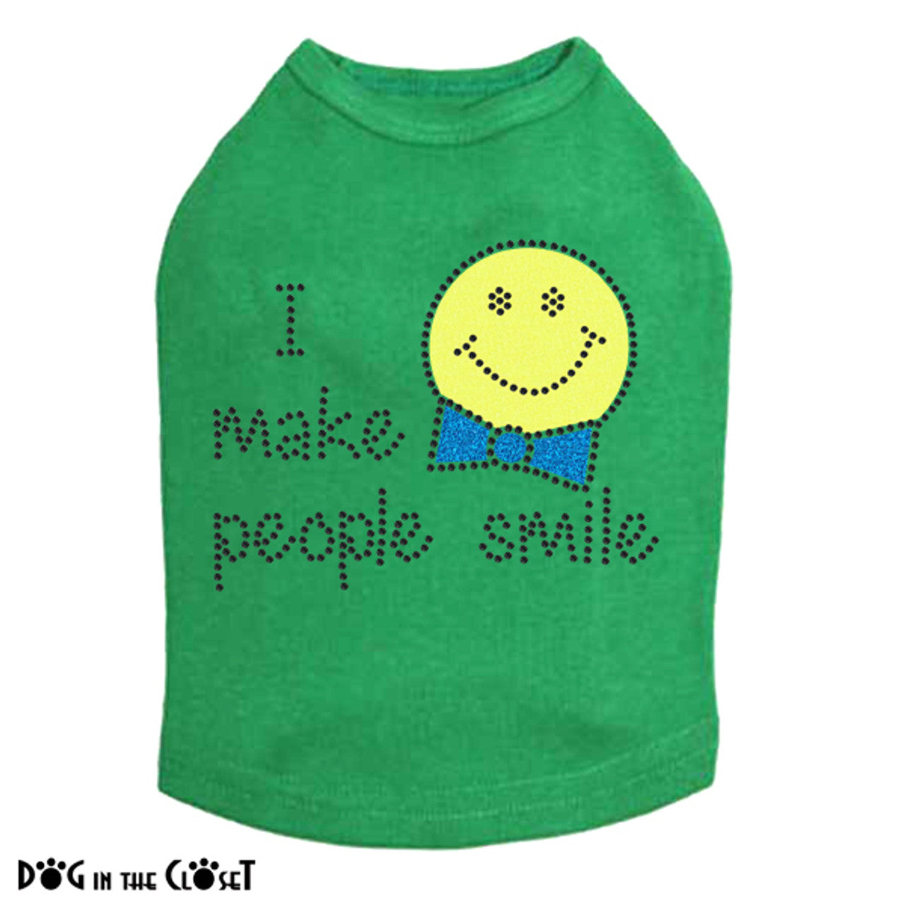 I Make People Smile (Boy) - Dog Tank Kelly Green