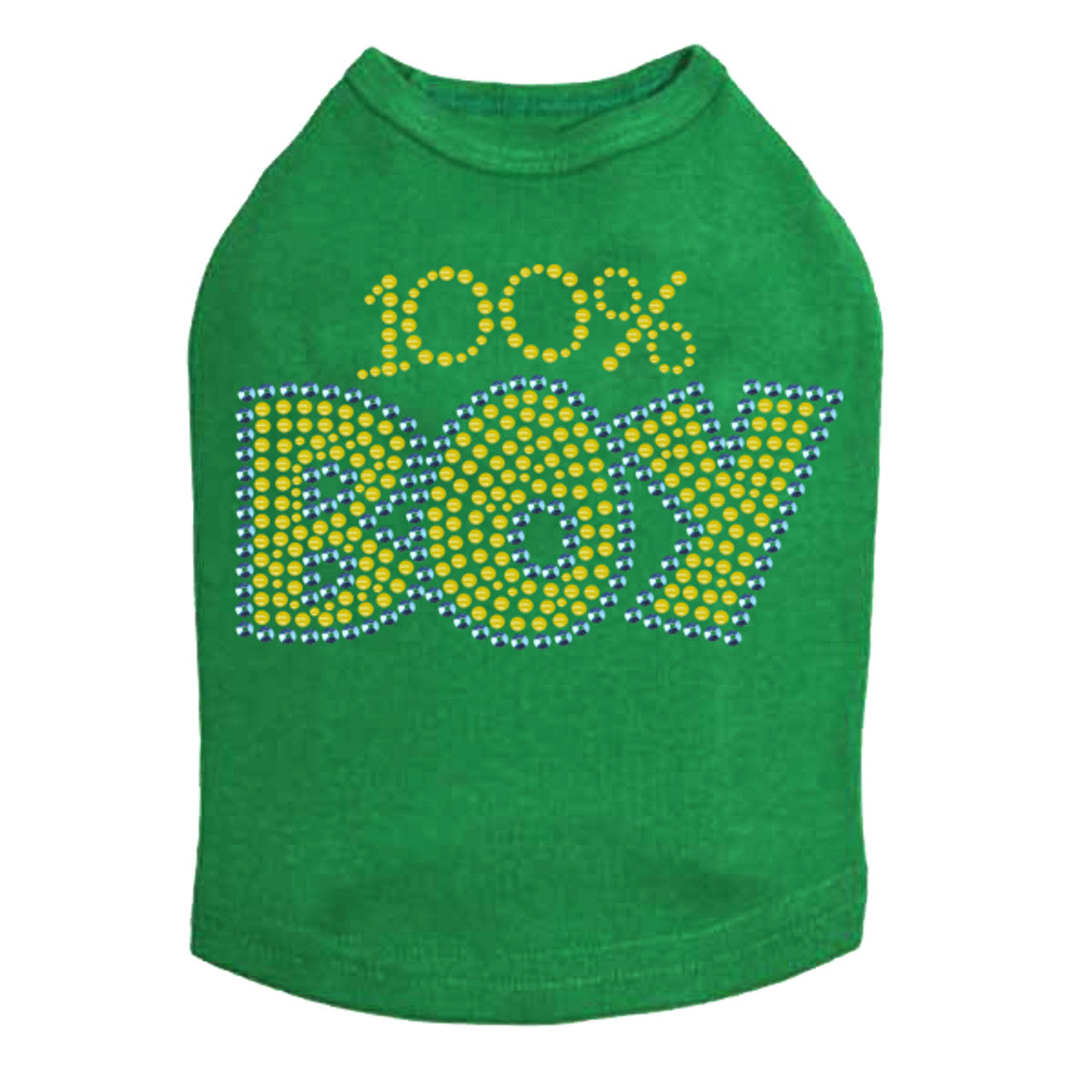 100% Boy - Dog Tank Kelly Green