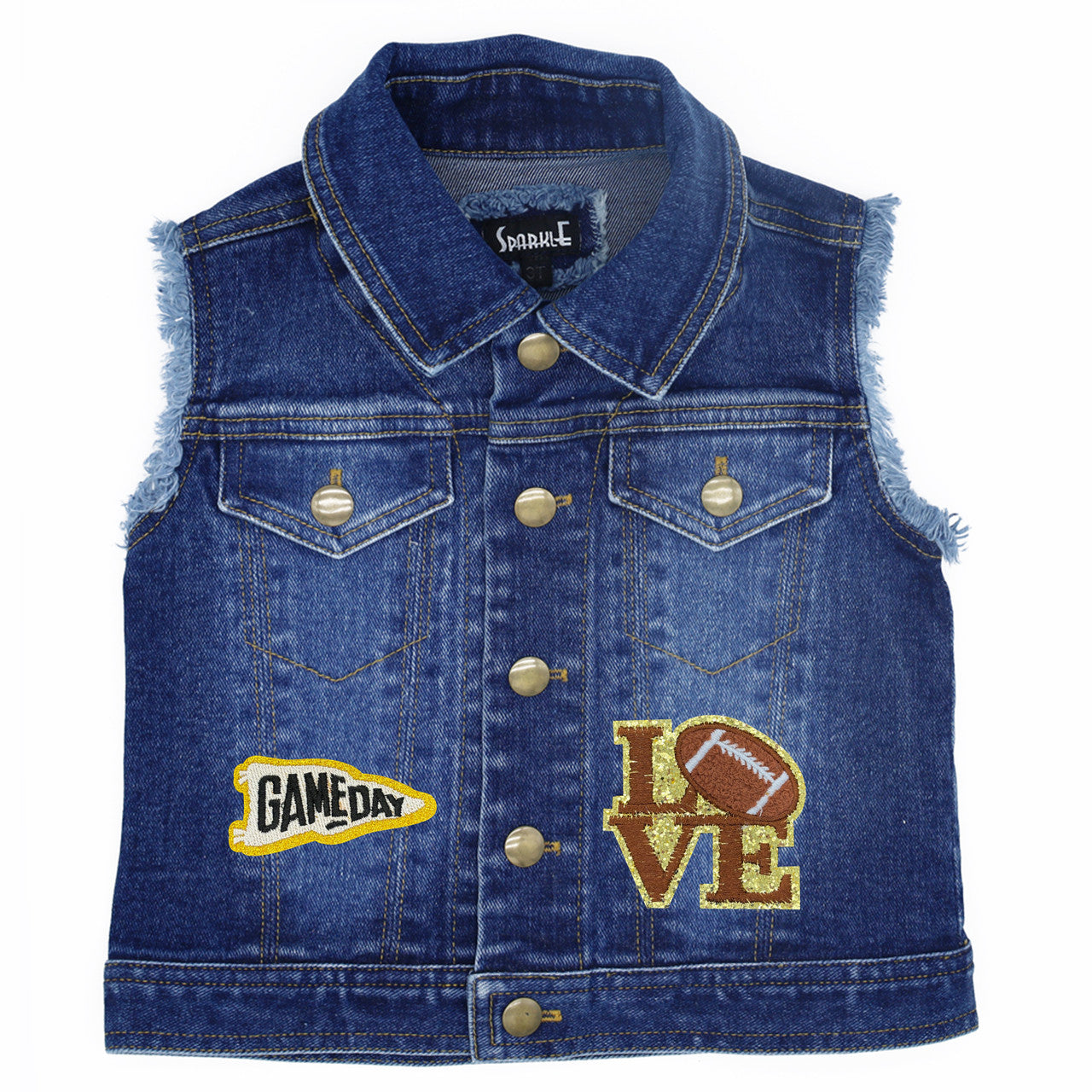 Cheer Football - Kids Denim Vest