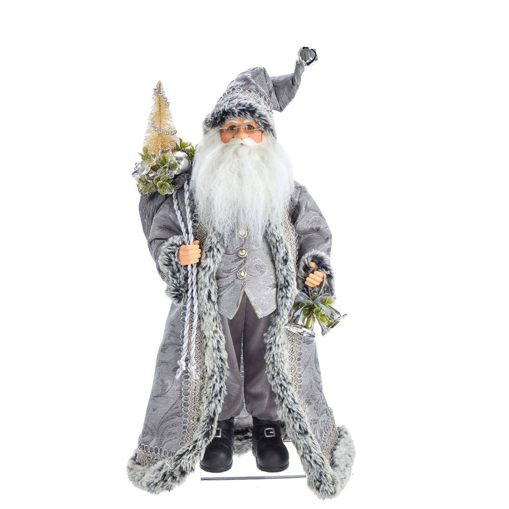 Kurt Adler 18-Inch Kringle Klaus Silver Santa