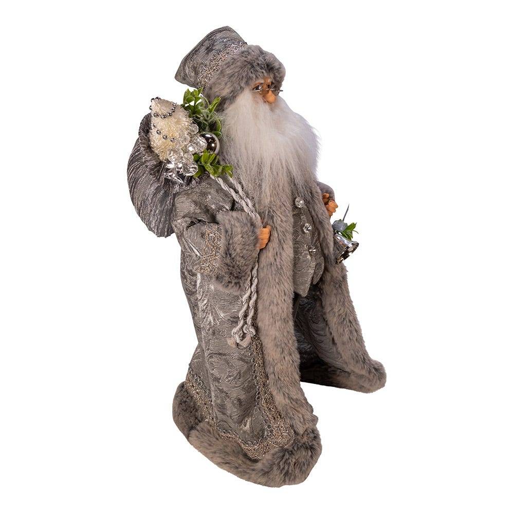 Kurt Adler 18-Inch Kringle Klaus Silver Santa