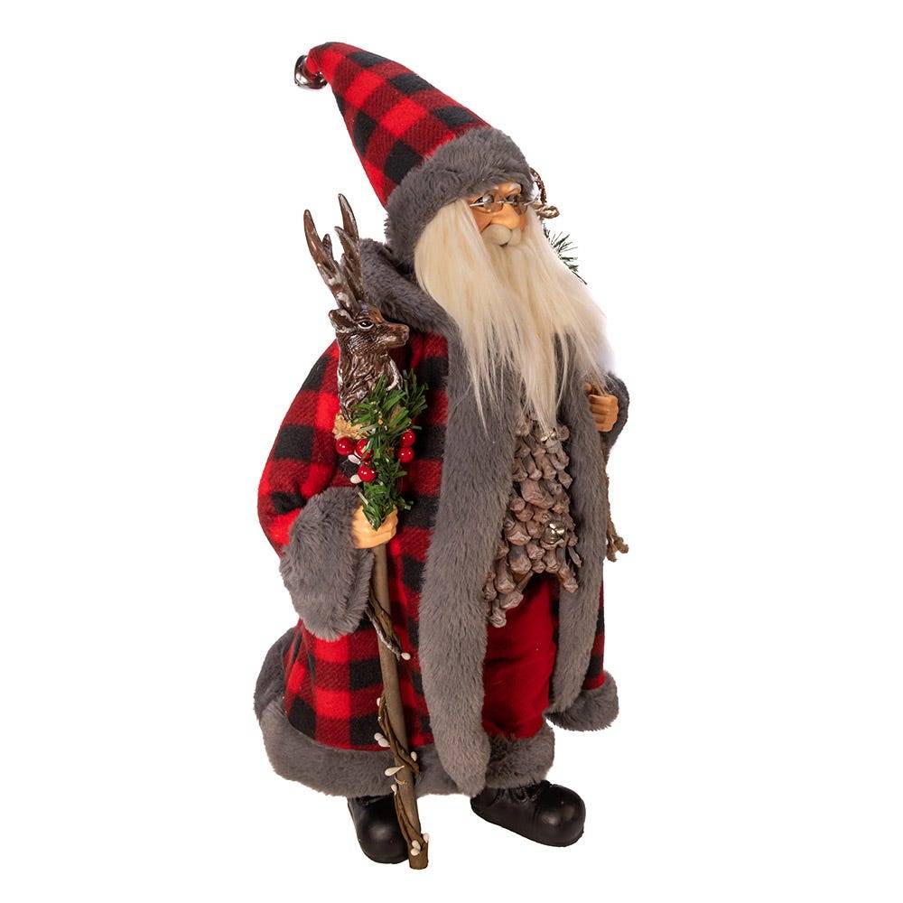 Kurt Adler 18-Inch Kringle Klaus Red and Gray Santa