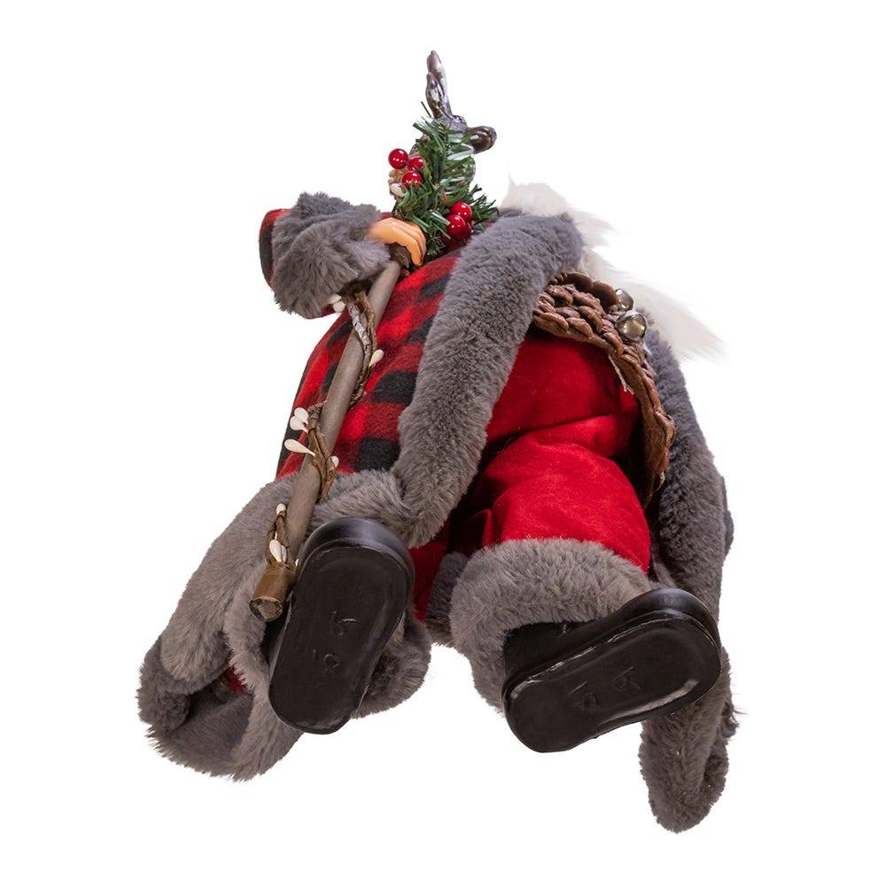 Kurt Adler 18-Inch Kringle Klaus Red and Gray Santa