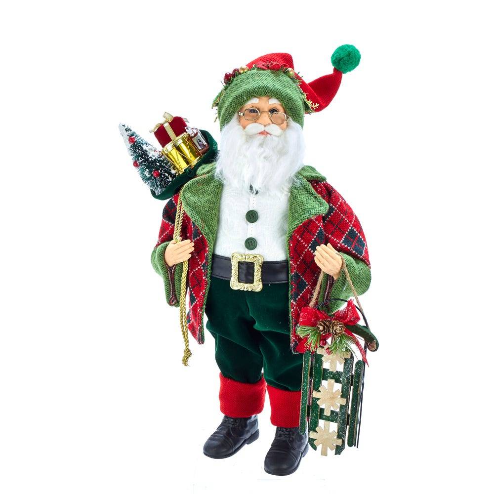 Kurt Adler 18-Inch Kringle Klaus Red and Green Santa and Gifts