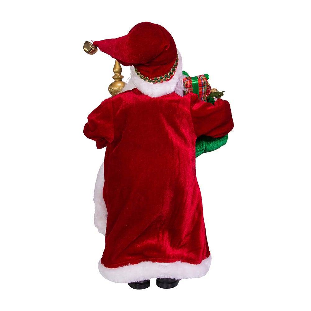 Kurt Adler 17-Inch Kringle Klaus Elegant Santa with Staff and Bag of Gifts