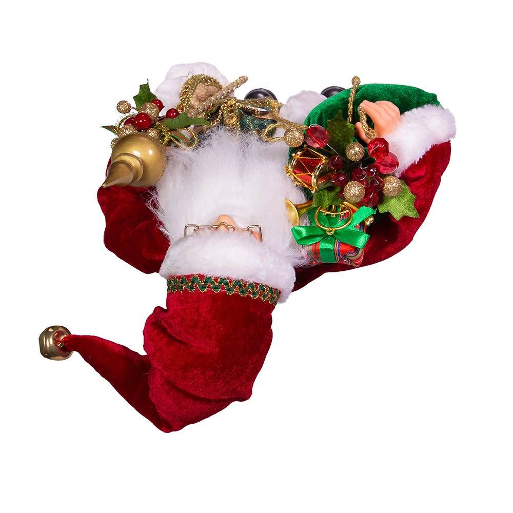 Kurt Adler 17-Inch Kringle Klaus Elegant Santa with Staff and Bag of Gifts