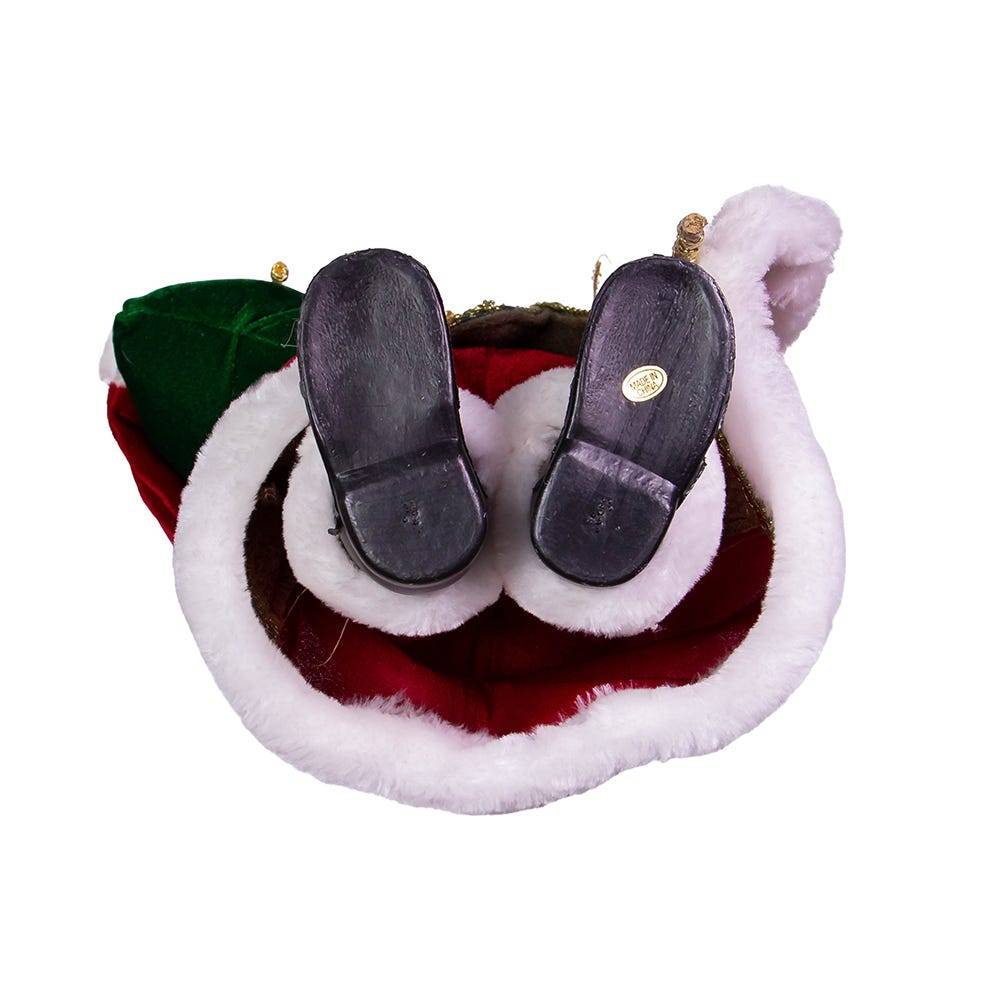 Kurt Adler 17-Inch Kringle Klaus Elegant Santa with Staff and Bag of Gifts