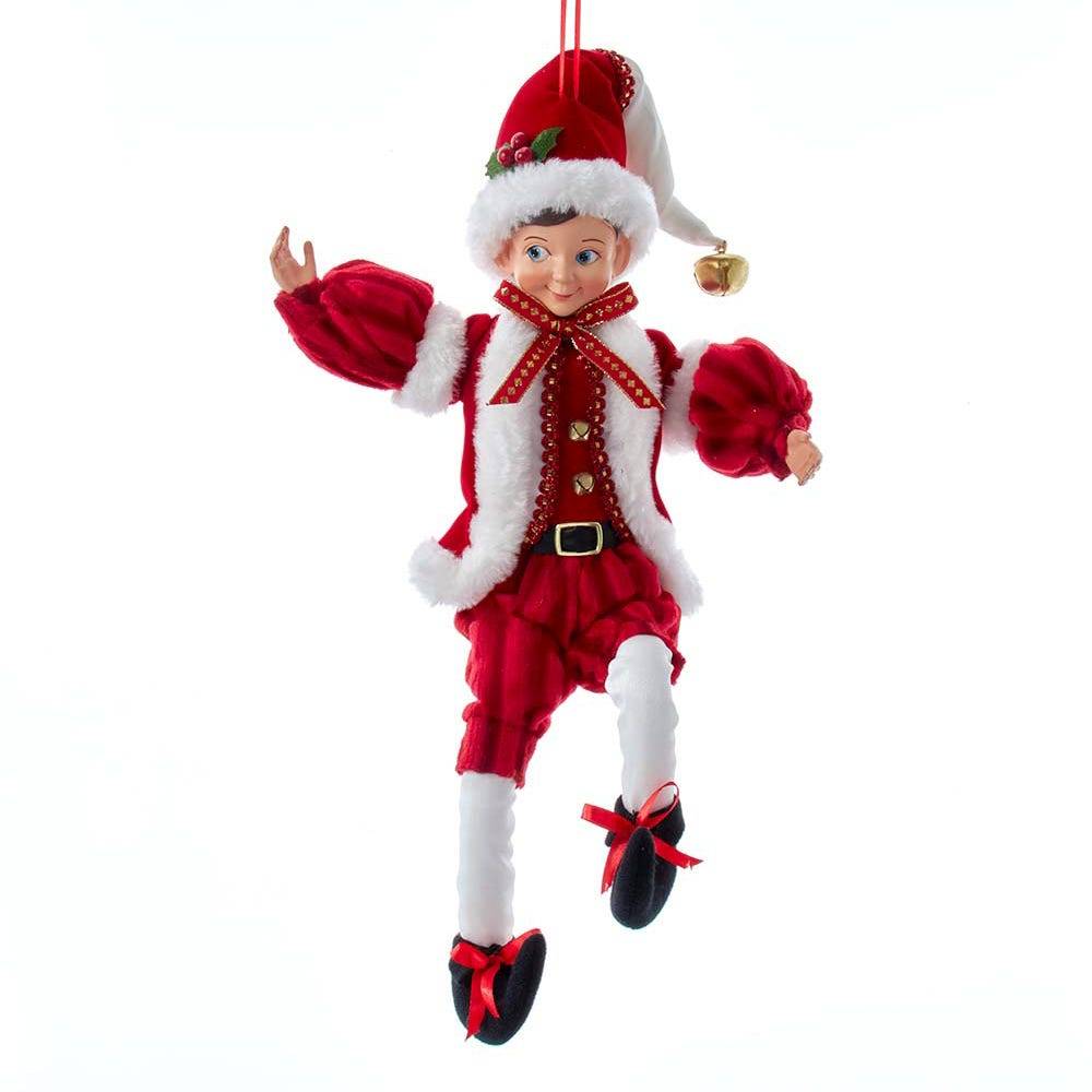 Kurt Adler 15-Inch Red and White Kringle Klaus Elf Ornament