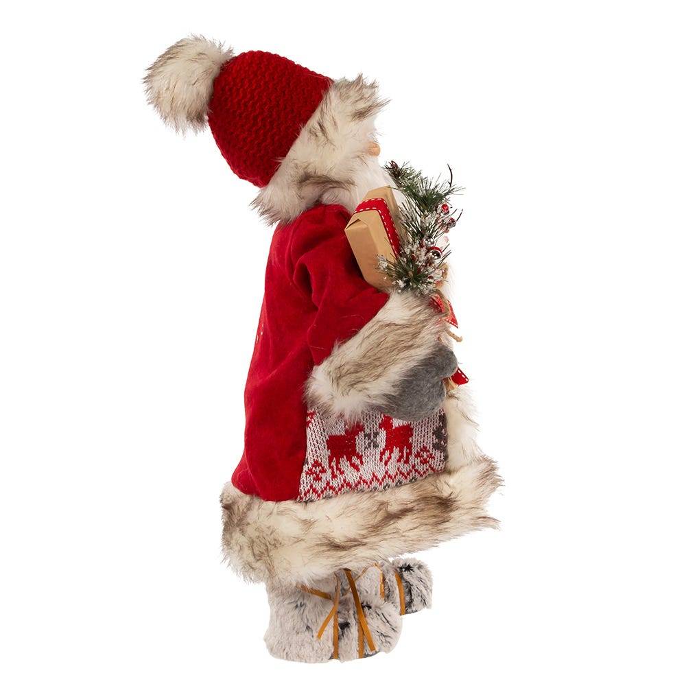 Kurt Adler 18-Inch Red and White Santa With Gift Box and Bells