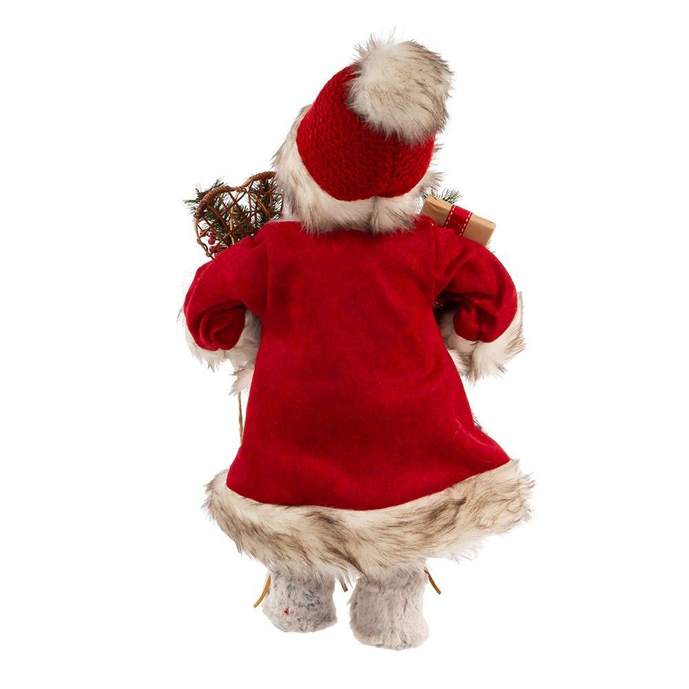 Kurt Adler 18-Inch Red and White Santa With Gift Box and Bells