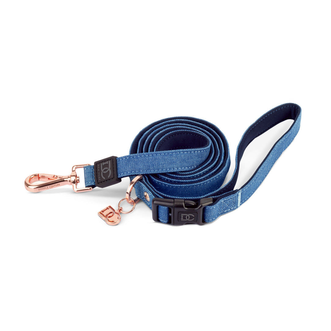 Hands-free Adjustable Dog Leash - Denim