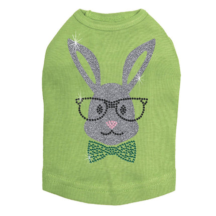 Bunny with Glasses and Bow Tie - Dog Tank