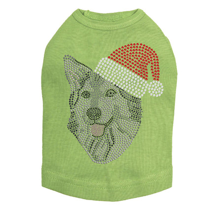 Husky/Tamaskan with Santa Hat - Dog Tank