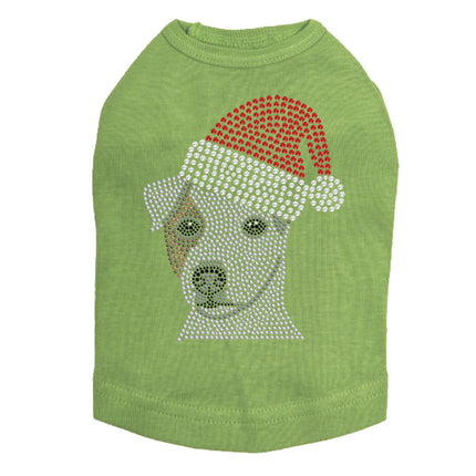 Jack Russell Terrier with Santa Hat - Dog Tank