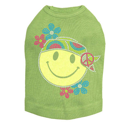 Happy Face Hippy - Dog Tank