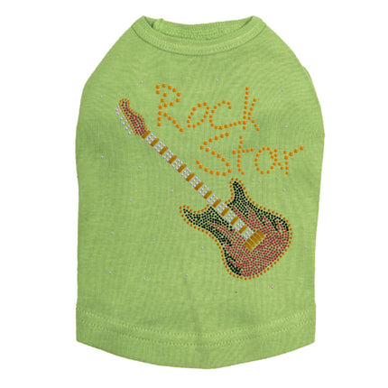 Rock Star with Red & Gold Guitar - Dog Tank