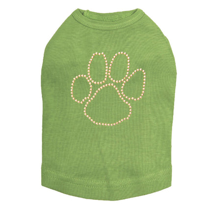 Paw (Gold Nailheads) - Dog Tank