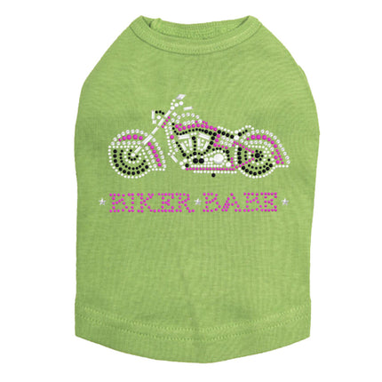 Biker Babe - Pink Motorcycle - Dog Tank