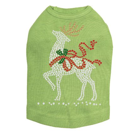 Reindeer with Red Bow - Dog Tank