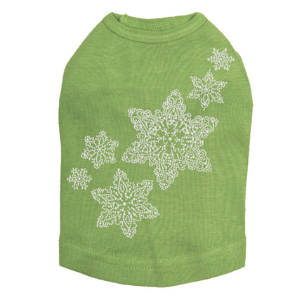 Rhinestone Snowflakes - Dog Tank