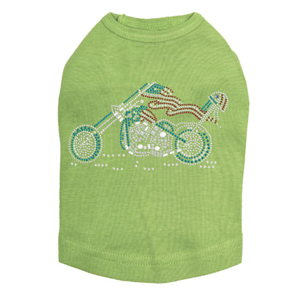 Motorcycle - Red, White, & Turquoise - Dog Tank