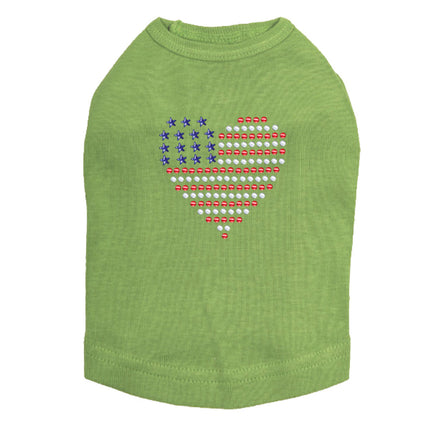 Patriotic Heart 1 - Dog Tank